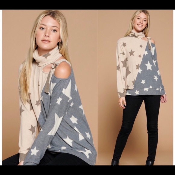 Gorgeous🔥Star soft sweater-complicated neckline - Picture 3 of 6